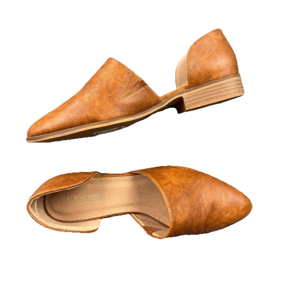 Catherine Malandrino Shoes - Catherine Malandrino Pointed Toe D'Orsay Flats Tan Size 9